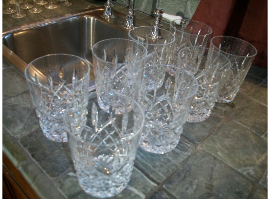 Set Of Eight Waterford ARAGLIN Rocks Glasses - No Damage