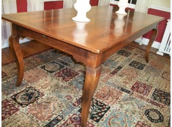 Stunning French Style Fruitwood Dining Room Table With Two Leaves