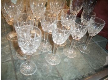 Set Of 8 Waterford Crystal ARAGLIN Cordial Glasses (Smaller Size) - No Damage