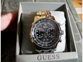 Brand New Guess Chronograph Watch - Black Face ($149 Retail)
