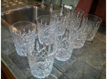 Set Of Eight Waterford ARAGLIN Rocks Glasses - No Damage