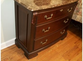 Stunning Thomasville Marble Top Chest 3 Drawers ($2,195 Retail)