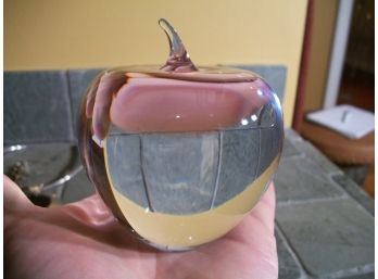 Gorgeous Tiffany & Co. Crystal Apple Paperweight