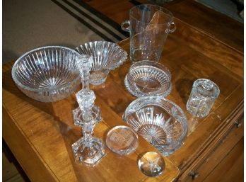 Very Nice 10pc Cut Crystal Lot - Tiffany, Waterford & Unmarked
