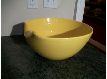 Large Vintage 1970's Elsa Peretti Tiffany & Co. Yellow Pottery Bowl  - Made In Italy
