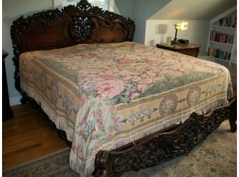 Incredible Rococo Heavily Carved King Size Bed -  Very Ornate (paid $4,750)