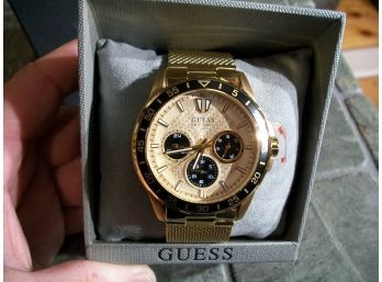 Brand New Guess Chronograph Style Watch W/Original Box ($149 Retail)
