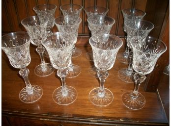Lot Of 12 Waterford ARAGLIN Water/Wine Glasses