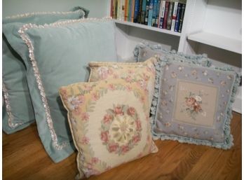 Lovely Decorative Pillow Lot - Six Total Matching Pairs