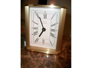 Authentic Brass Portfolio Tiffany & Co. Desk/Mantle Clock