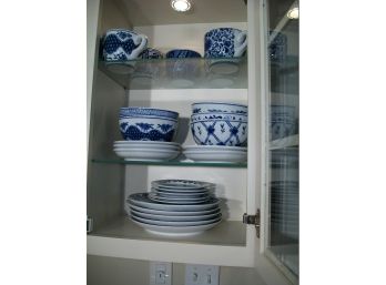 58 Pcs Of Blue & White Chinese Dinnerware Svc For 10 W/ Extras - From Bloomingdales
