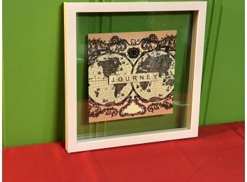 Original Scrabble Art- 'Journey' In 11'x 11' Rose Shadow Box Frame