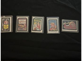 As Seen On Pawn Stars! Super Collectible Topps Wacky Packs Set Of 5 Cards (Lot 2)