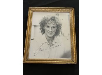 Signed Glenn Close Autograph 8' X 10' In Antique Frame