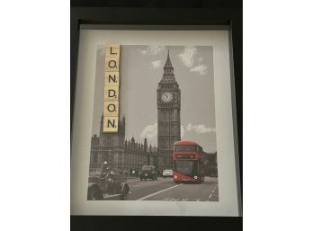 Original Scrabble Art- 'London' In 8' X 10' Shadow Box