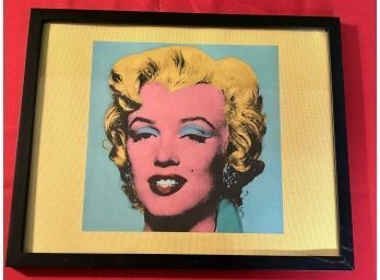 Marilyn Monroe Andy Warhold Reproduction In Frame 11' X 14'