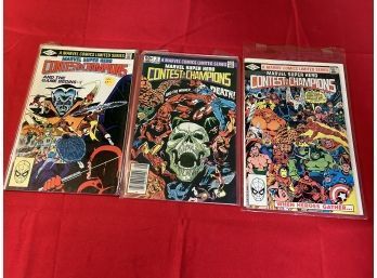 1982 Marvel Contest Of Champions Issues 1, 2, 3- Collectible!
