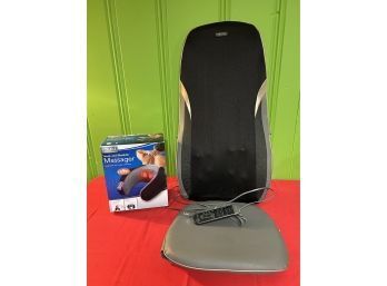 Homedics Chair Massager With Remote & Neck Massager New In Box