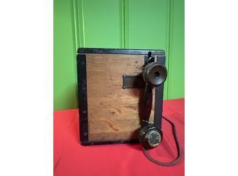 Museum Piece- Antique WW1 Field Telephone Signal Corps Morse Kellogg Model 1917