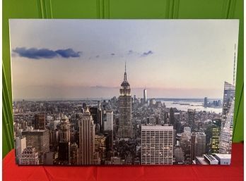 Massive Stretched Canvas Hi-Def NYC Skyline Photograph 3' X 2'