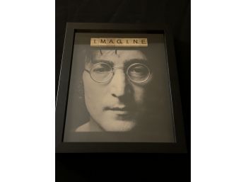 Original Scrabble Art- John Lennon 'Imagine' In 8' X 10' Shadow Box