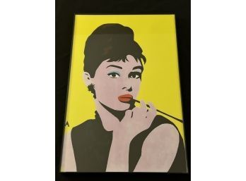 Audrey Hepburn Andy Warhol Reproduction In Glass Format Frame 11' X 17'