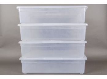 Set Of Four Plastic Storage Containers From The Container Store