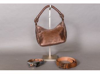 GIORGIO ARMANI Handbag And Pair Of GIORGIO ARMANI Leather Belts