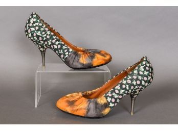 DRIES VAN NOTEN Canvas Printed Pumps - Made In Italy (Size 40)