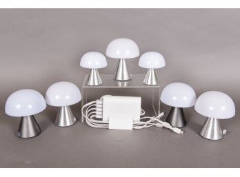 Collection Of Seven Lexon Mina M Touch Lights With Accessories