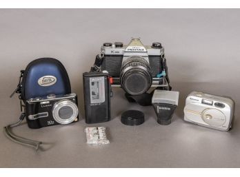 Collection Of Cameras - Pentax, Panasonic, Fuji And More