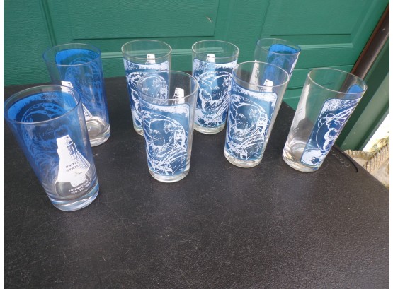 Lot Of 8 John Glenn  Water Glasses