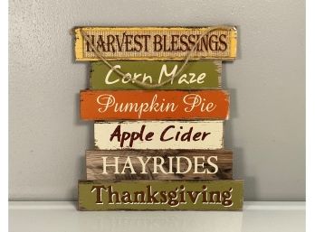 A Decorative Autumnal Wall Sign With A Farmhouse Vibe
