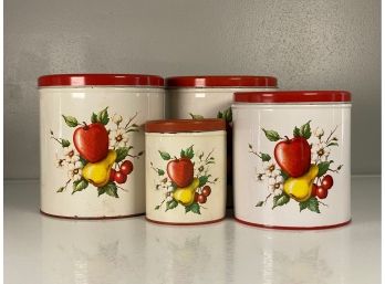 Charming 1950s Decoware Kitchen Canisters