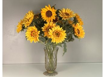 A Striking Bouquet Of Faux Sunflowers