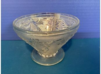 Vintage Clear Sandwich Glass Footed Candy Dish