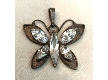 Spectacular STERLING SILVER BUTTERYFLY PENDANT