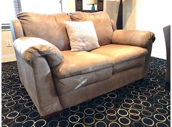 Leather Look Loveseat Sofa 2 Of 2