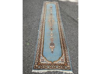 A Hand Knotted Indo-Persian Wool Runner - Well Worn