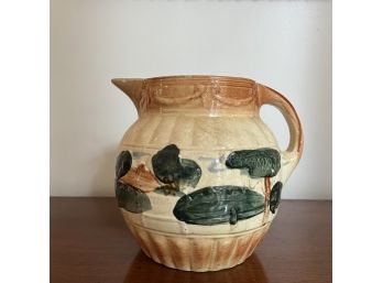 A Roseville Early Ware Vintage Pottery Landscape Stoneware Pitcher