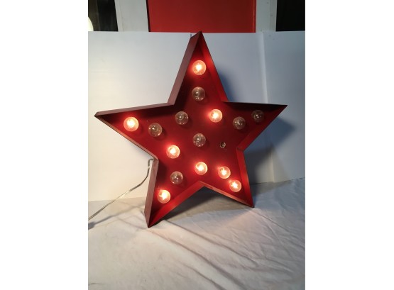 Large Metal Star With Lights