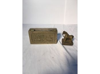 Two Brass Items