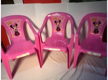 Three Minnie Pink Chairs