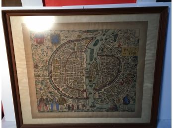 Vintage Map Of Paris
