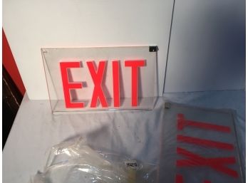 Two Brand New Exit Signs