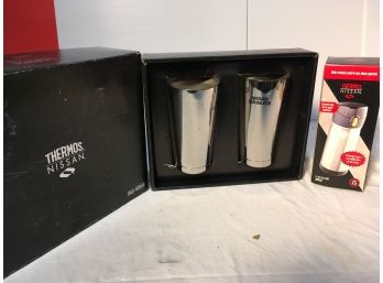Stainless Steel  Thermos And Cups - New