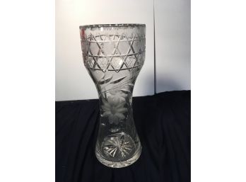 Beautiful Large Antique  Cut Glass Vase