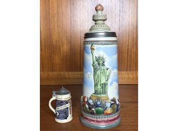 Two Statue Of Liberty Steins