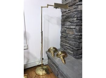Brass Lamp And Shelves