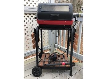 Electric Outdoor Grill With Electric Rotisserie